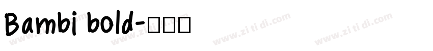 Bambi bold字体转换